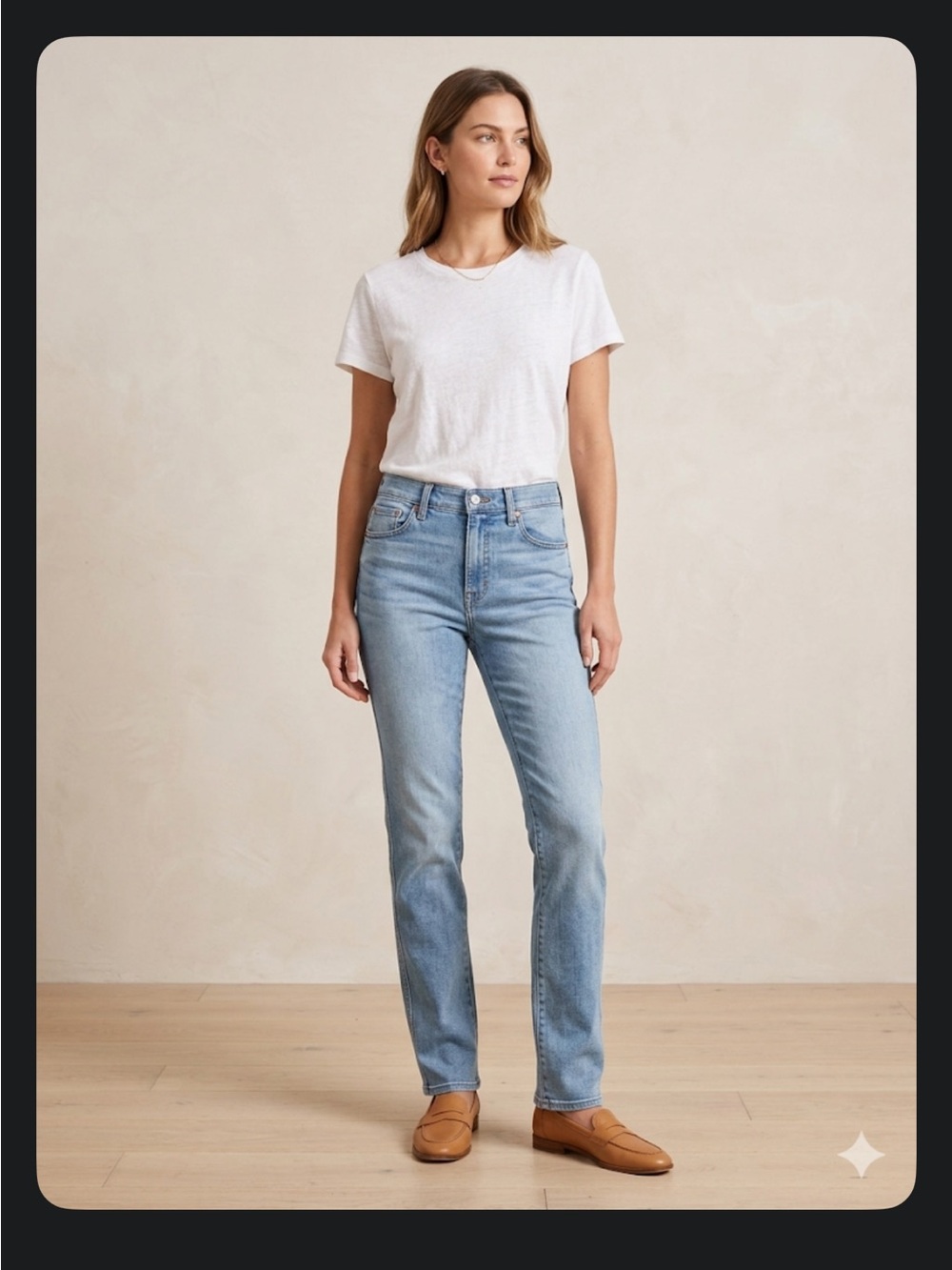 7 For All Mankind Light Blue High-Rise Karah  Straight leg Jeans. NWOT